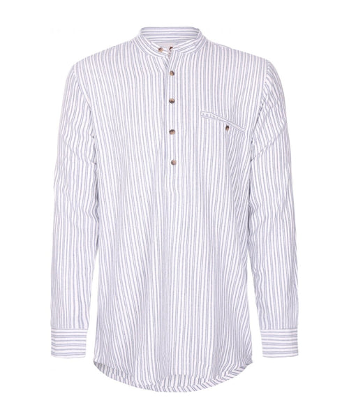 Overhemd Grandfather Shirt | Blauw