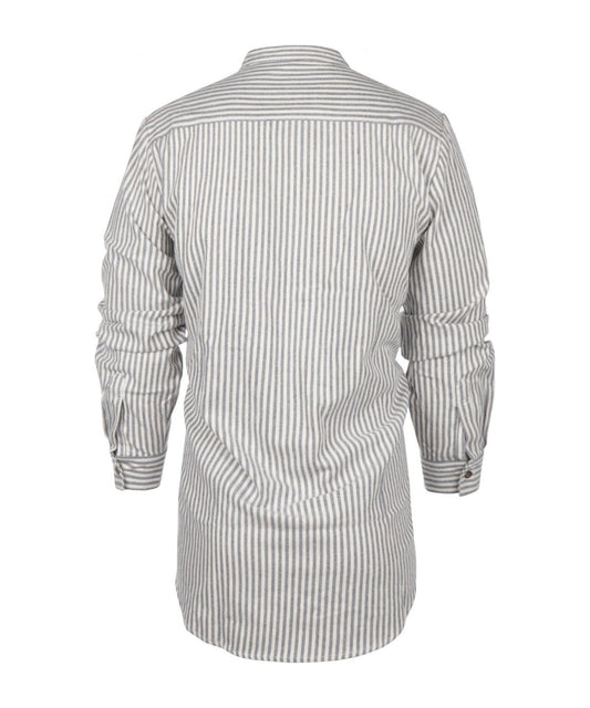 Grandfather Shirt | Wit/Blauw streep