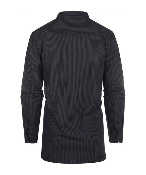 Overhemd Grandfather Shirt | Navy Blauw