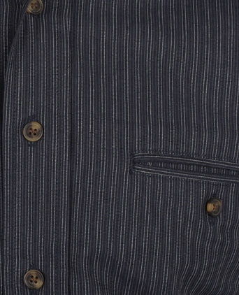 Overhemd Grandfather Shirt | Navy Blauw