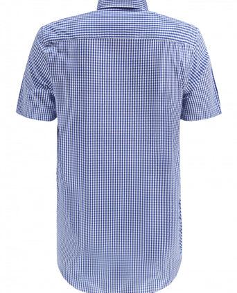 Overhemd tijdloos korte mouwen | Blauw