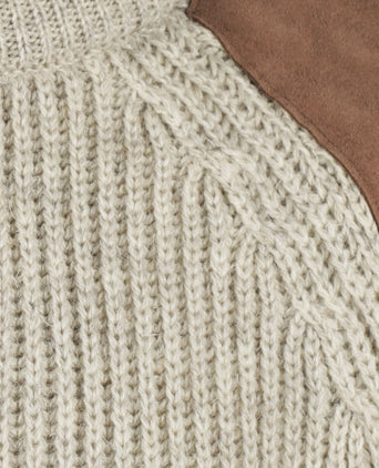 Pullover Swaledale Wol ronde hals | Bruin