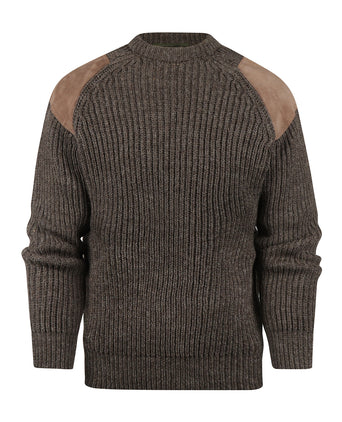 Pullover Swaledale Wol ronde hals | Bruin