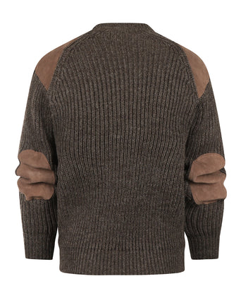 Pullover Swaledale Wol ronde hals | Bruin