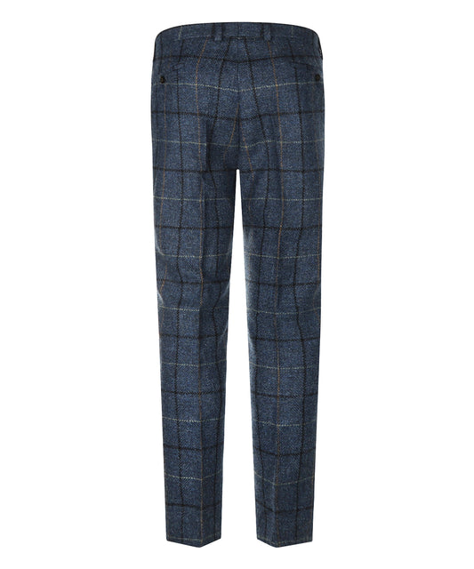 Harris Tweed Pantalon | Blauw Ruit