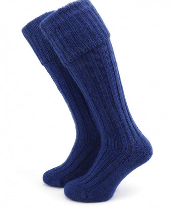 Heren kniekousen van Tweed | Blauw