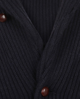 William Lockie Knoop Vest Sjaalkraag | Navy