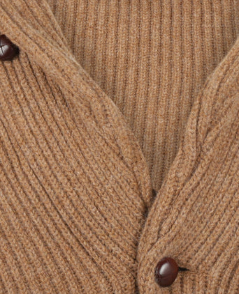 William Lockie Knoop Vest Sjaalkraag | Driftwood