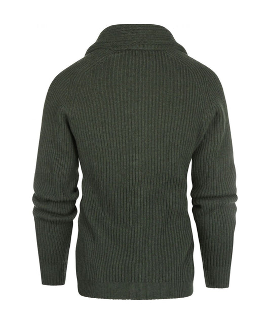 William Lockie Button Cardigan Shawl Collar | Rosemary