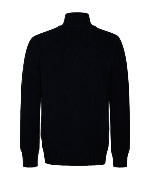 William Lockie Rits Vest Lamswol | Navy Blauw