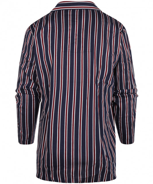 Pyjama | Navy Burgundy/White stripe