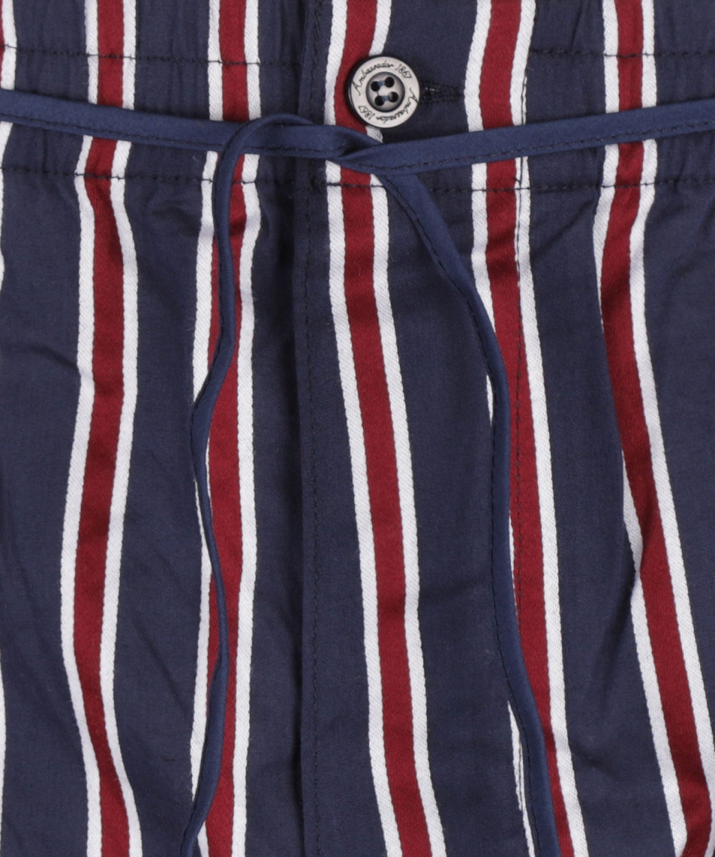 Pyjama | Navy Burgundy/White stripe