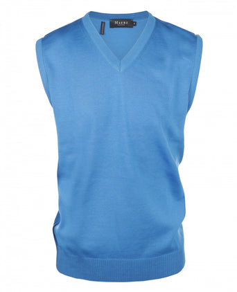 Maerz Slipover Merino Wol | Blauw