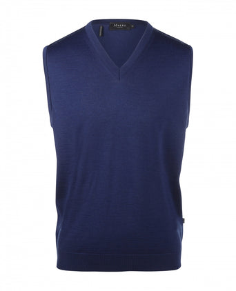 Maerz Slipover Merino Wol | Blauw