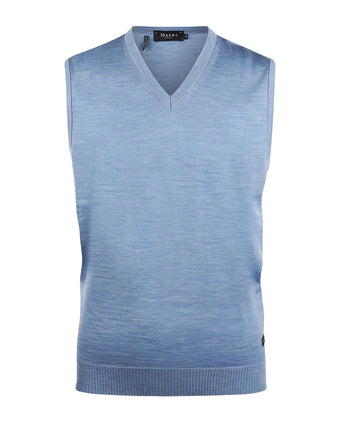 Maerz Slipover Merino Wol | Blauw