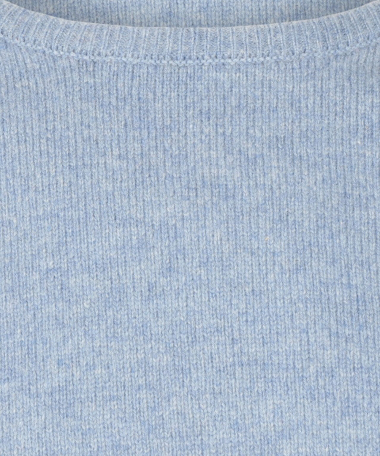 Rundhalspullover aus Lammwolle | Blau