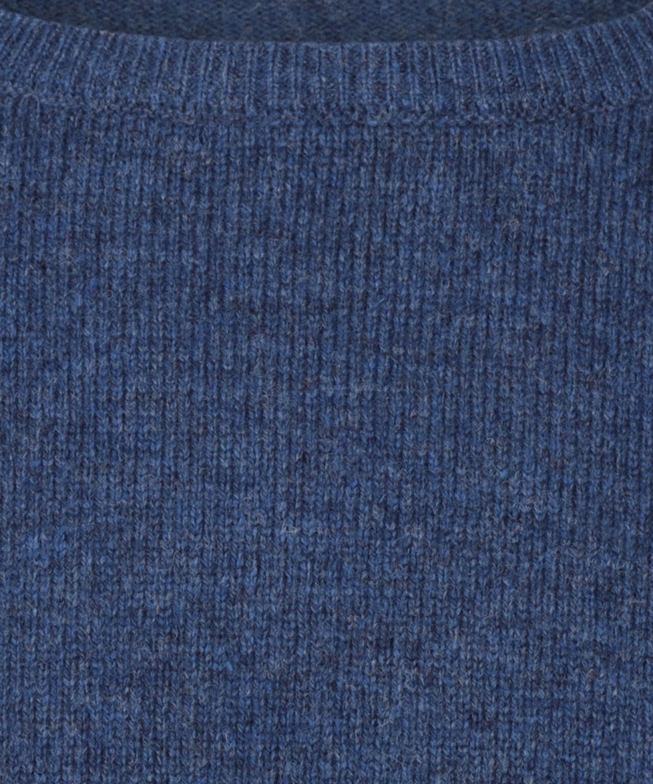 Rundhalspullover aus Lammwolle | Blau