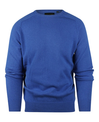 Pullover Lamswol ronde hals | Blauw