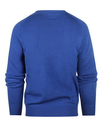 Pullover Lamswol ronde hals | Blauw