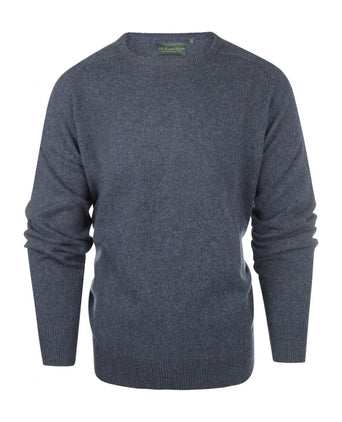 Pullover Lamswol ronde hals | Denim Blauw