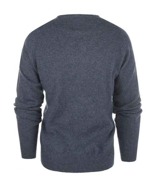 Pullover Lamswol ronde hals | Denim Blauw