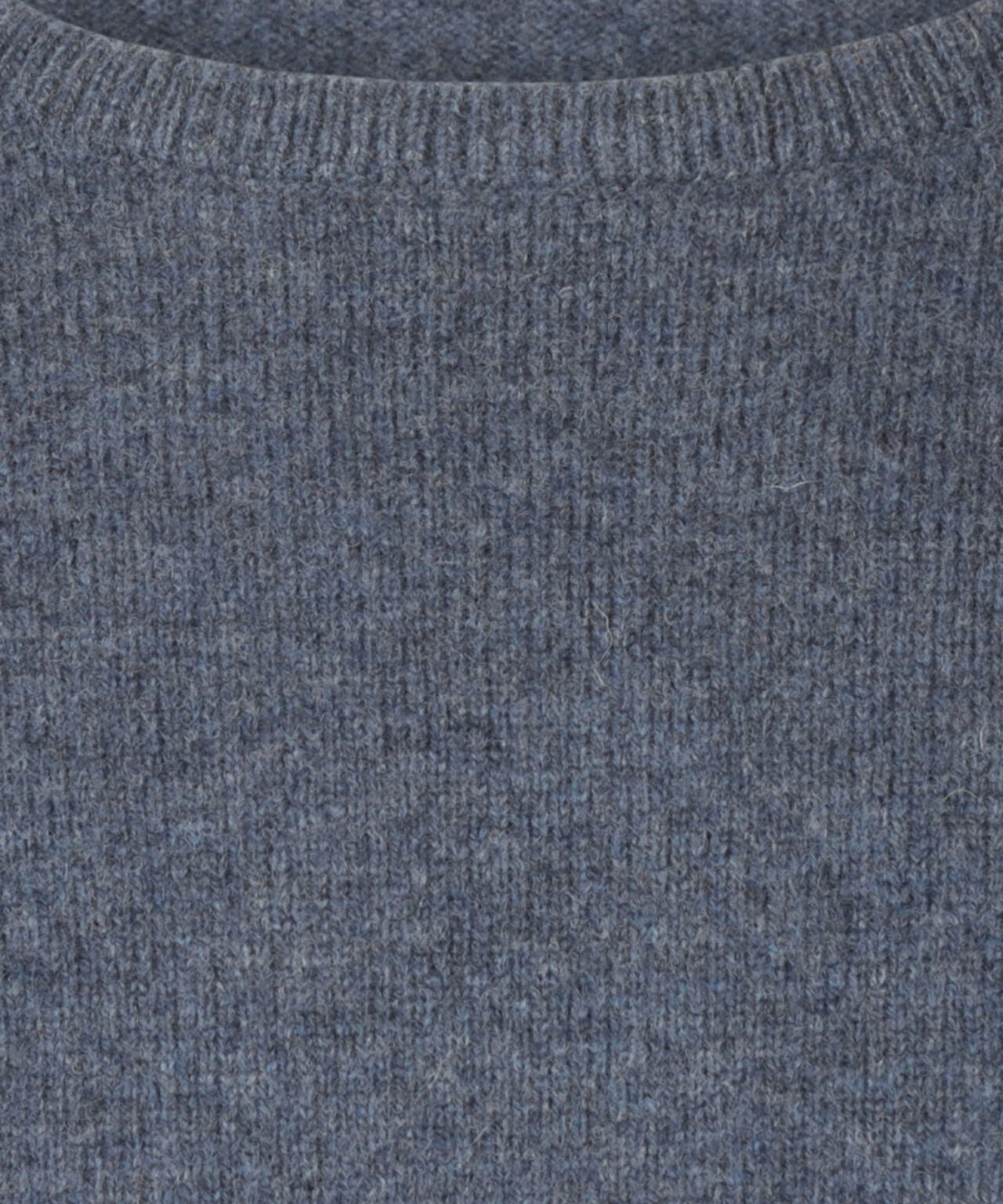 Lamswol Ronde Hals Pullover | Denim Blauw