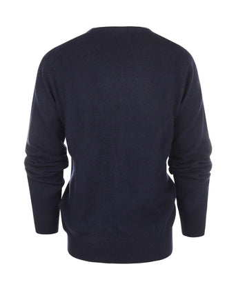 Pullover Lamswol ronde hals | Navy Blauw