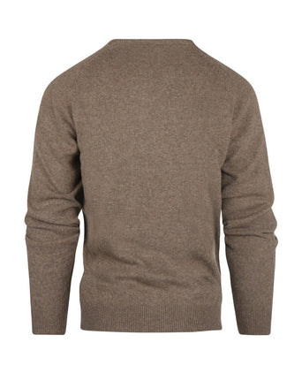 Pullover Lamswol ronde hals | Bruin
