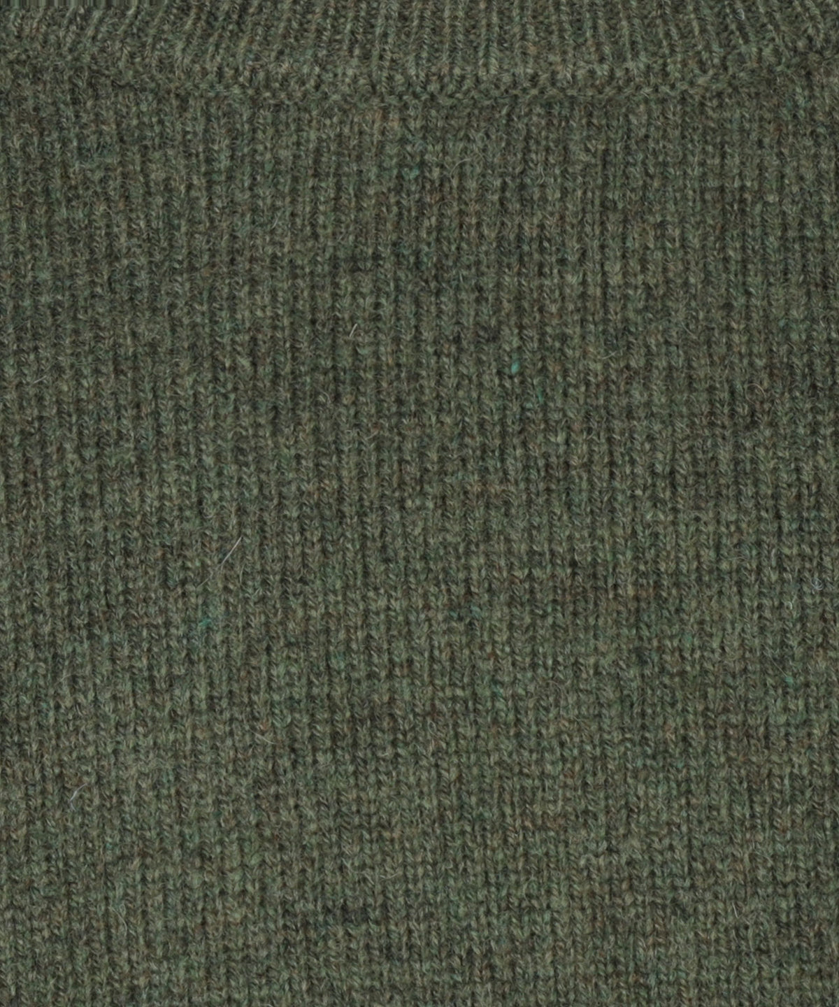 Lamswol Ronde Hals Pullover | Tijmgroen