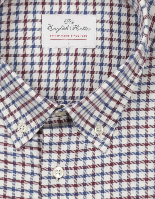 Shirt Button Down | Bordeaux Multi Ruit