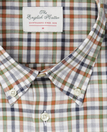 Katoenen Overhemd Button Down Regular Fit | Bruin