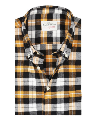 Katoenen Overhemd Button Down Regular Fit | Bruin