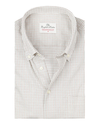 Katoenen Overhemd Button Down Regular Fit | Bruin