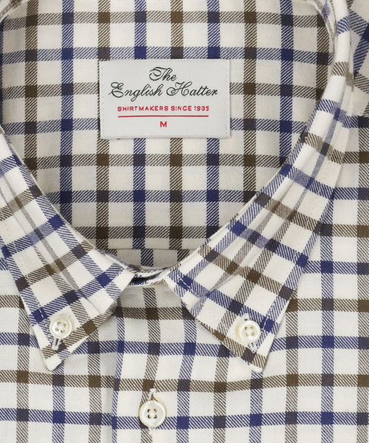 Shirt Button Down | Navy Bruin Ruit