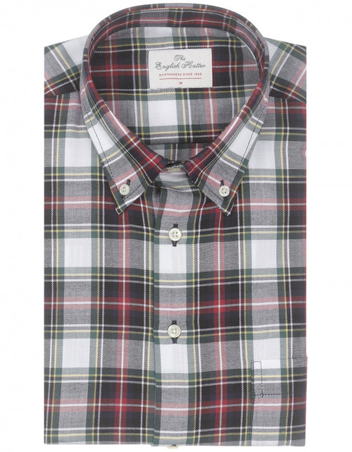 Flannel overhemd button down regular fit | Rood
