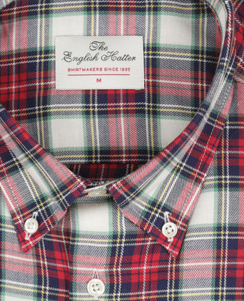 Katoenen Overhemd Button Down Regular Fit | Rood