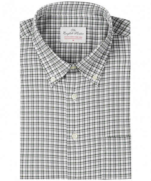Flannel overhemd button down regular fit | Groen