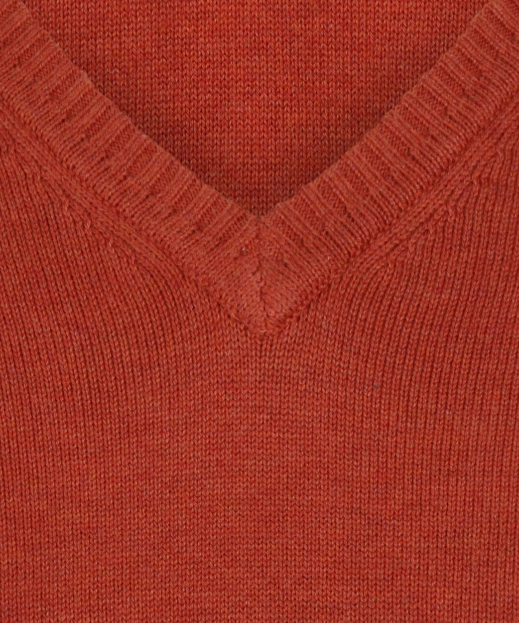 Baumwollpullover mit V-Ausschnitt | Braun