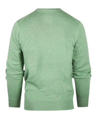 Pullover katoen v-hals | Groen