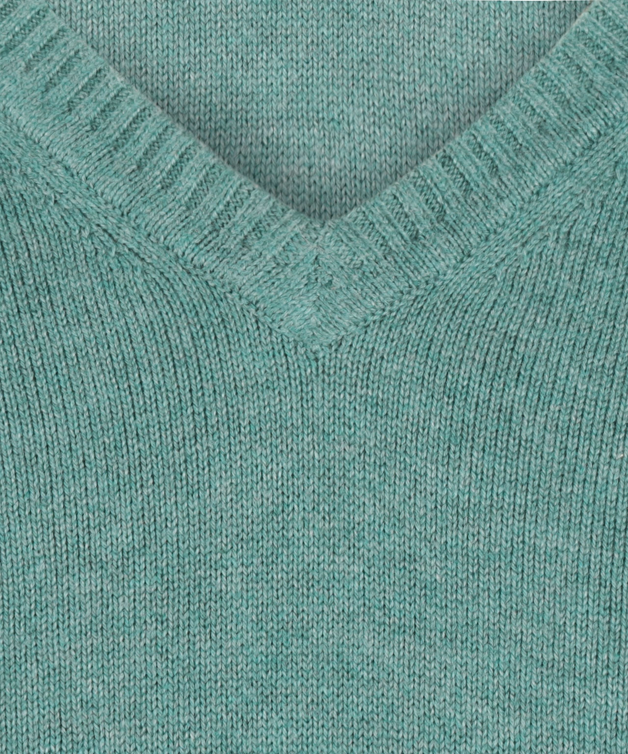 Katoenen V-Hals Pullover | Blauw Groen