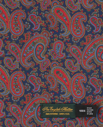 Zijden sjaal met wollen tegenvoering | Blauw