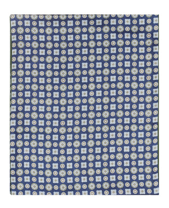 Zijden sjaal met wollen tegenvoering | Blauw