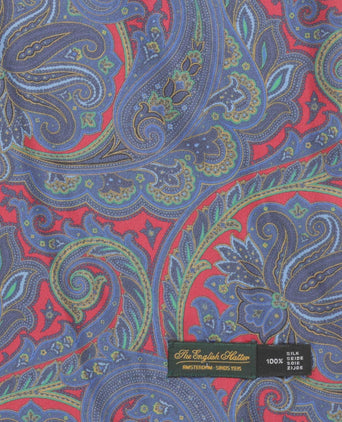 Zijden sjaal met wollen tegenvoering | Rood