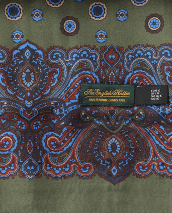 Zijden sjaal met wollen tegenvoering | Groen