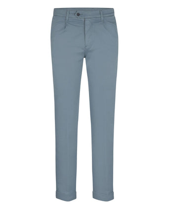 Pantalon Boston Bandplooi en Omslag | Blauw
