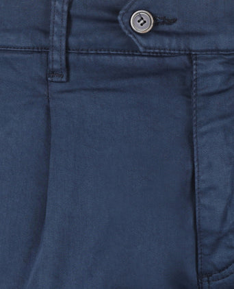 Pantalon Boston Bandplooi en Omslag | Blauw