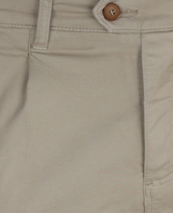 Pantalon Boston Bandplooi en Omslag | Bruin