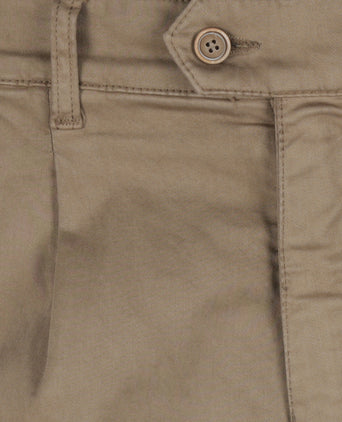 Pantalon Boston Bandplooi en Omslag | Bruin