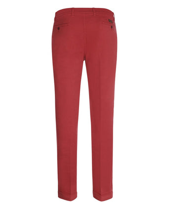 Pantalon Boston Bandplooi en Omslag | Rood