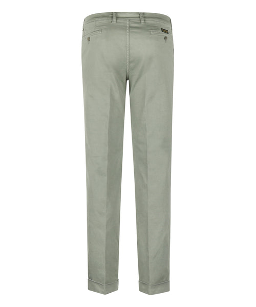 Pantalon Boston Bandplooi en Omslag | Groen